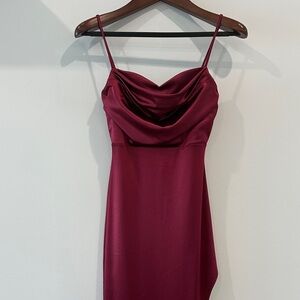 Windsor Lola High Slot Satin Dress